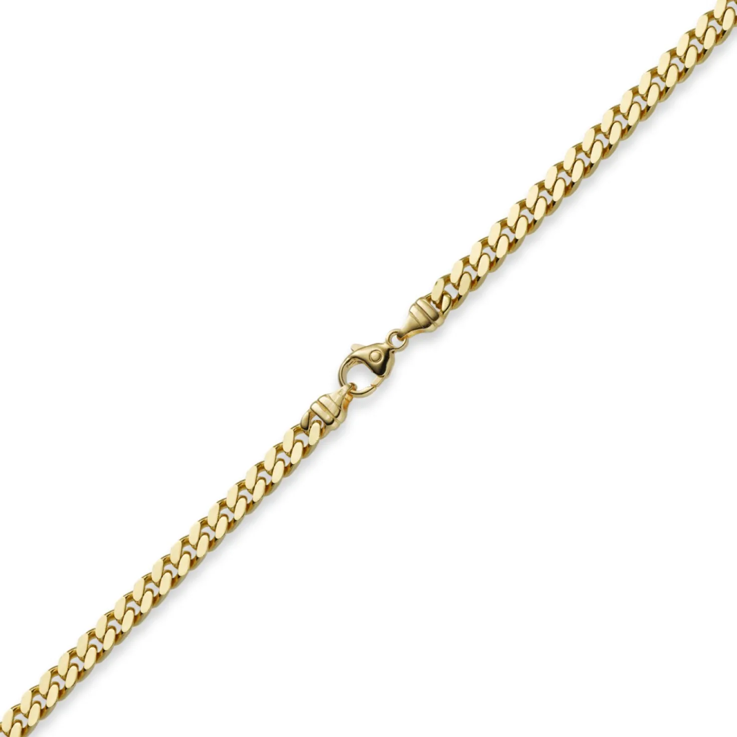 5mm Panzerkette Kette Collier aus 585 Gold Gelbgold, Goldkette, 60cm