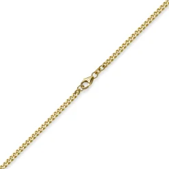 3mm Panzerkette Kette Collier aus 750 Gold Gelbgold, Goldkette, 60cm