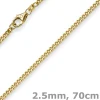 2,5mm Panzerkette Kette Collier aus 750 Gold Gelbgold Goldkette 70cm Unisex