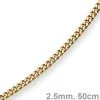 2,5mm Panzerkette Kette Collier aus 585 Gold Gelbgold, Goldkette, 50cm