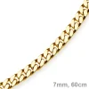 7mm Panzerkette Kette Collier aus 585 Gold Gelbgold, Goldkette, 60cm