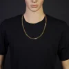 6mm Panzerkette Kette Collier aus 750 Gold Gelbgold Goldkette 70cm Herren