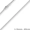 1,5mm Panzerkette Kette Collier aus 585 Gold Weißgold Halsschmuck 40cm