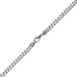 6mm Panzerkette Kette Collier aus 750 Gold Weißgold massiv 70cm Goldkette Herren