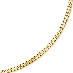 7mm Panzerkette Kette Collier diamantiert, 750 Gold Gelbgold massiv, 60cm