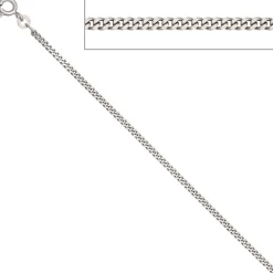 1,9mm Panzerkette Kette Collier 333 Gold Weißgold, 45cm