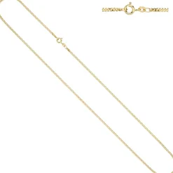2,1mm Panzerkette Kette Collier Halskette Goldkette aus 585 Gold Gelbgold, 55cm