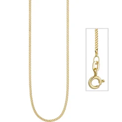 1,3mm Panzerkette Kette Halskette Collier aus 925 Silber gelbgold vergoldet 45cm