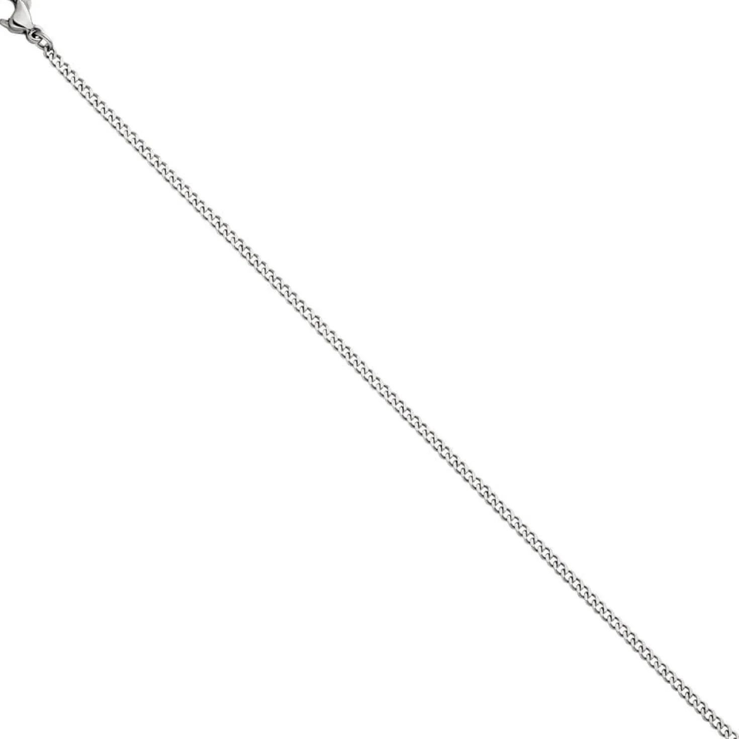2mm Panzerkette Kette Halskette Collier Halsschmuck aus Edelstahl, 38cm