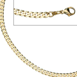 4,9mm Panzerkette Kette Halskette Halsschmuck 333 Gold Gelbgold 50cm