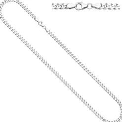 4,6mm Panzerkette Kette Halskette Halsschmuck 925 Silber rhodiniert 50cm Herren