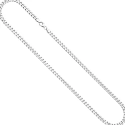 4,6mm Panzerkette Kette Halskette Halsschmuck 925 Silber rhodiniert 60cm Herren
