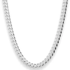 6,9mm Panzerkette oval Silberkette Collier Halskette aus 925 Silber 50cm
