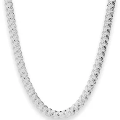 6,9mm Panzerkette oval Silberkette Collier Halskette aus 925 Silber 50cm
