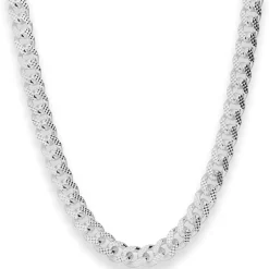 8,2mm Panzerkette oval Silberkette Collier Halskette aus 925 Silber 60cm