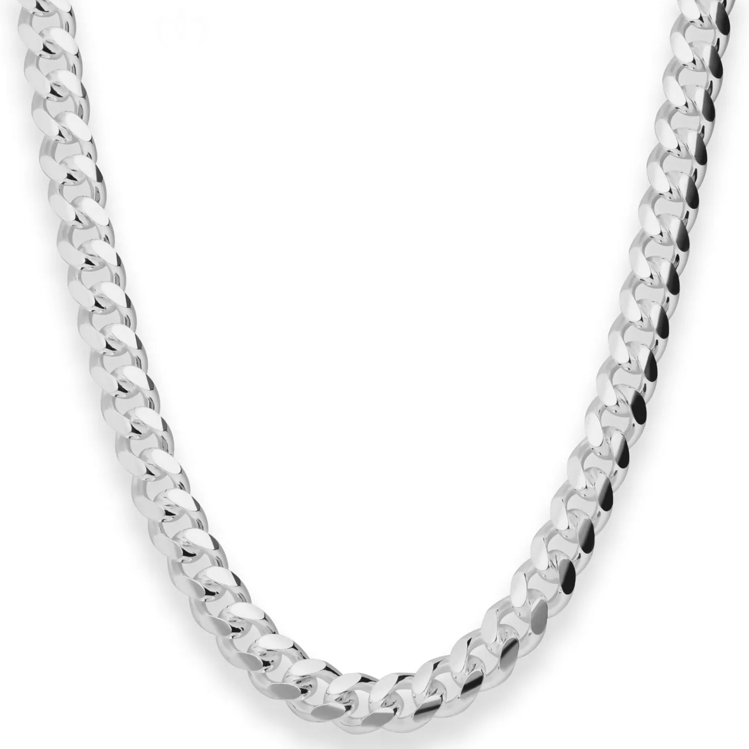 8,2mm Panzerkette oval Silberkette Collier Halskette aus 925 Silber 60cm