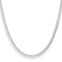 2,8mm Panzerkette oval Silberkette Collier Halskette aus 925 Silber 50cm
