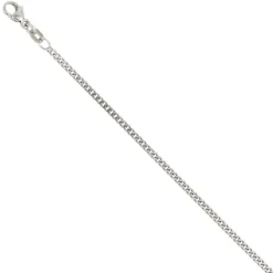 2,1mm Panzerkette Panzer Kette Collier, 925 Silber, Silberkette, 50 cm