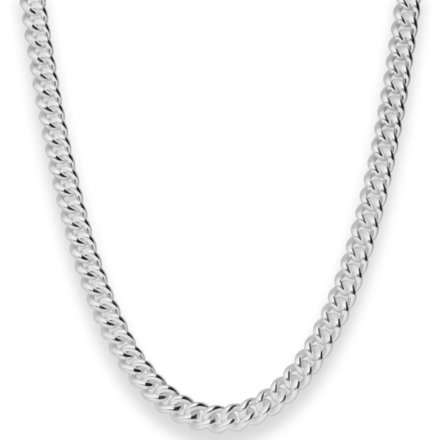 6,5mm Panzerkette rund Silberkette Collier Halskette aus 925 Silber 40cm