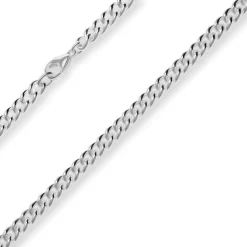 6,9mm Panzerkette rund Silberkette Collier Halskette aus 925 Silber 45cm