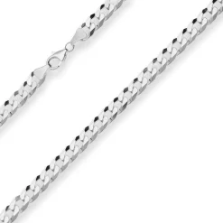7,8mm Panzerkette Silberkette Collier Halskette aus 925 Silber 55cm