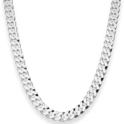 7,5mm Panzerkette Silberkette Collier Halskette aus 925 Silber 45cm