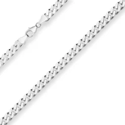 6,9mm Panzerkette Silberkette Collier Halskette aus 925 Silber 50cm
