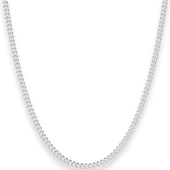 2,7mm Panzerkette Silberkette Collier Halskette aus 925 Silber 60cm