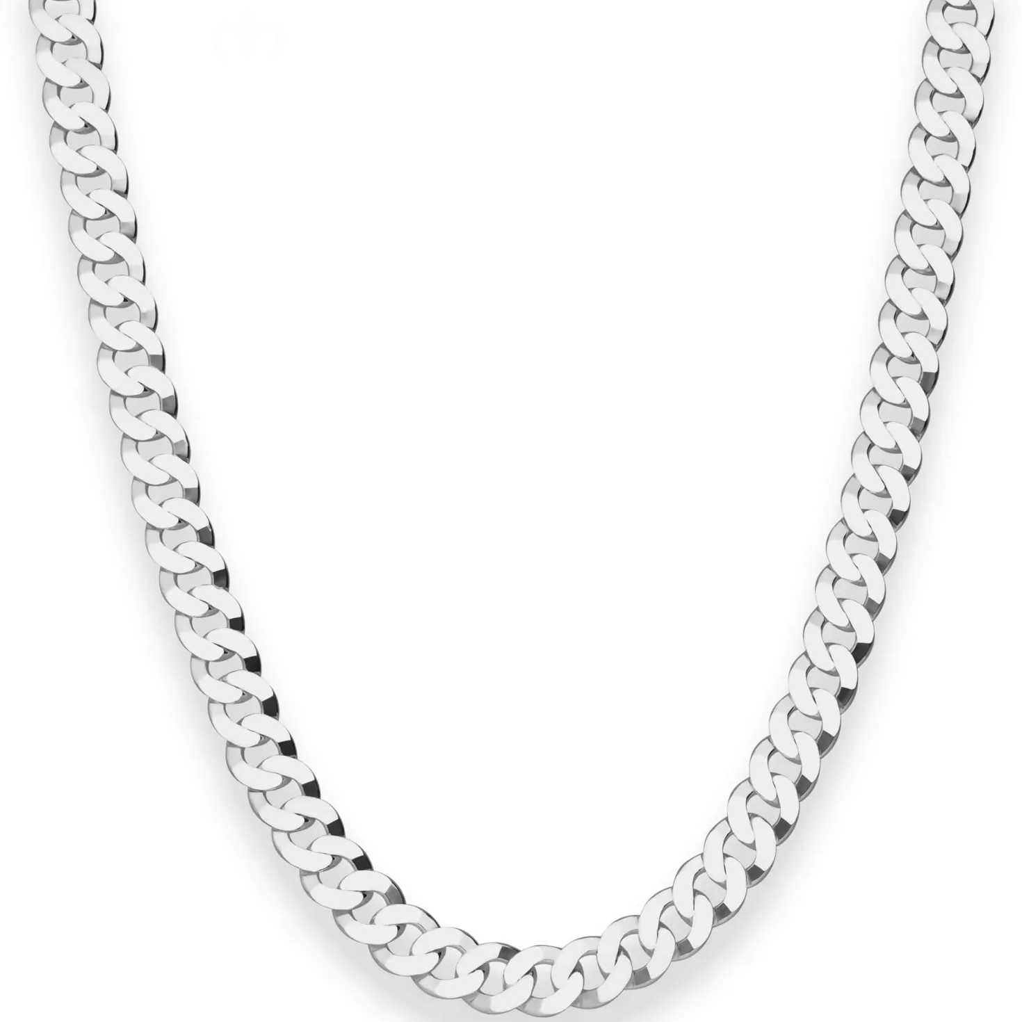 6,9mm Panzerkette Silberkette Collier Halskette aus 925 Silber 50cm