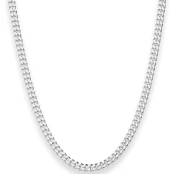 4,1mm Panzerkette Silberkette Collier Halskette aus 925 Silber 55cm