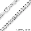 5,5mm Panzerkette Silberkette Collier Halskette aus 925 Silber 55cm