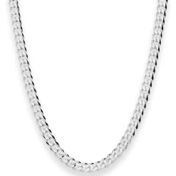 5,5mm Panzerkette Silberkette Collier Halskette aus 925 Silber 55cm