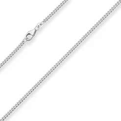 2,4mm Panzerkette Silberkette Collier Halskette aus 925 Silber 55cm