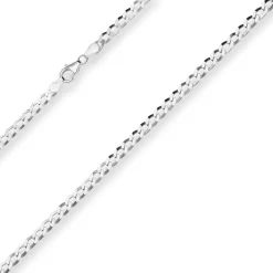 4,5mm Panzerkette Silberkette Collier Halskette aus 925 Silber 45cm