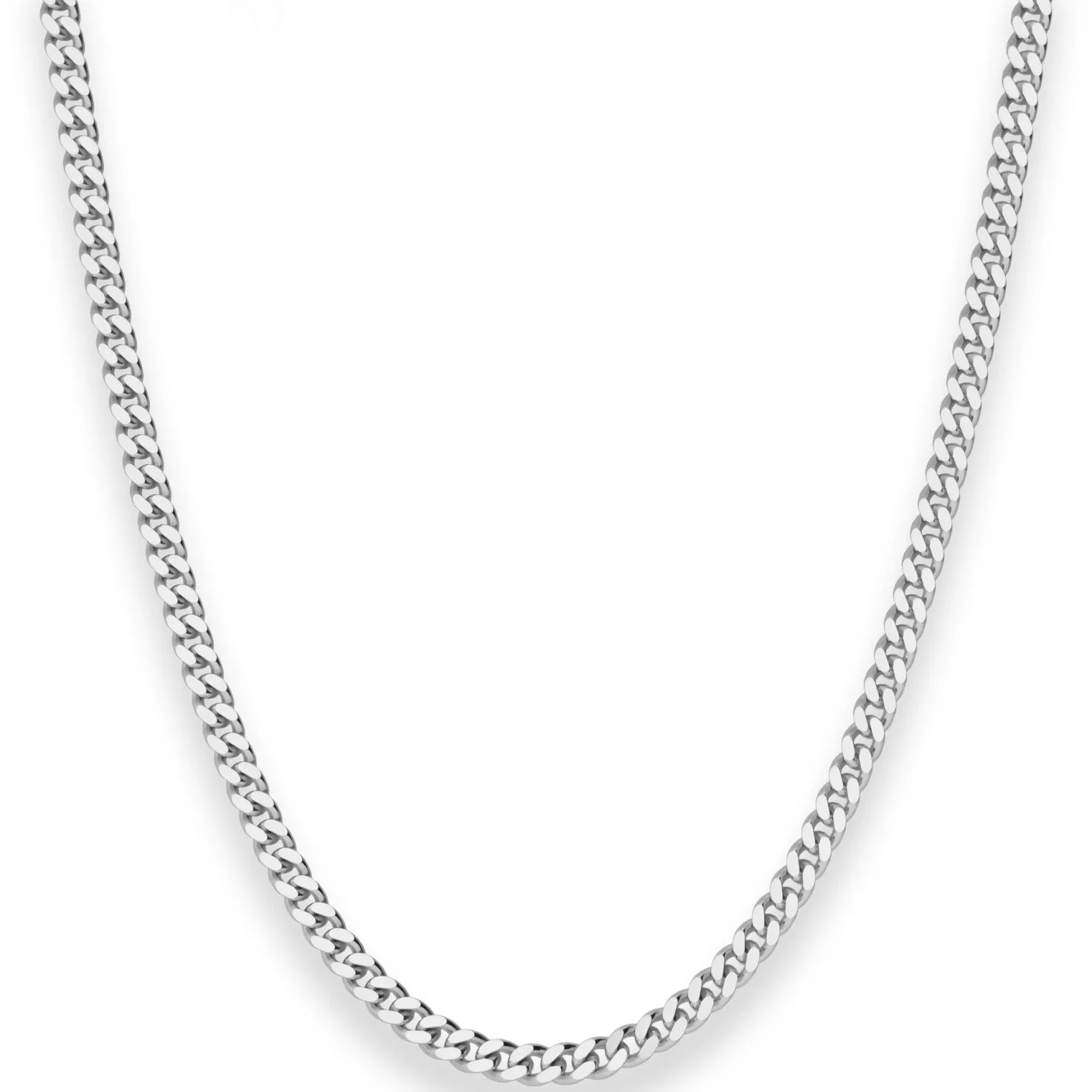 3,3mm Panzerkette Silberkette Collier Halskette aus 925 Silber 50cm