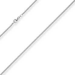 1,7mm Panzerkette Silberkette Collier Halskette aus 925 Silber rhodiniert 45cm