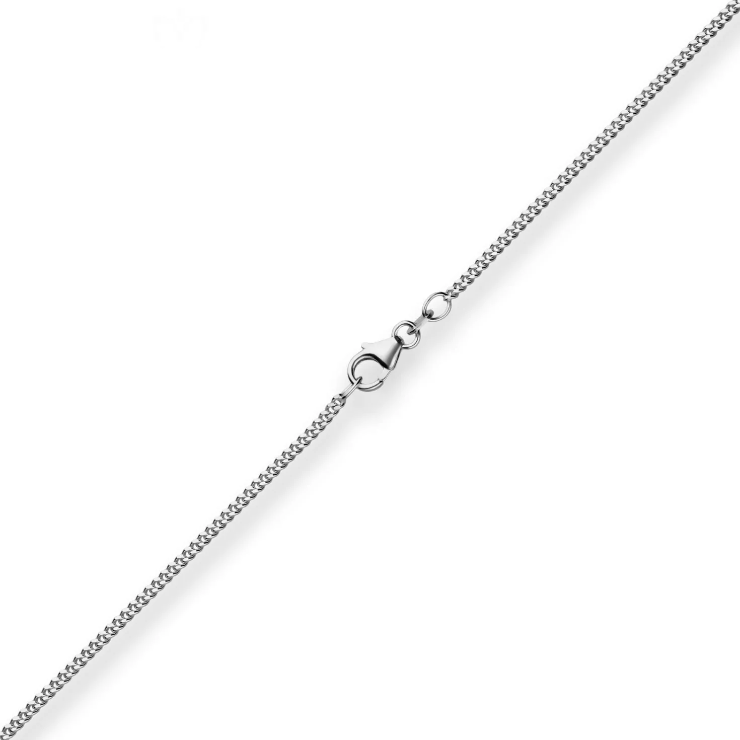 1,7mm Panzerkette Silberkette Collier Halskette aus 925 Silber rhodiniert 45cm
