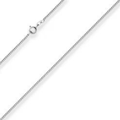 1,7mm Panzerkette Silberkette Collier Halskette aus 925 Silber rhodiniert 60cm