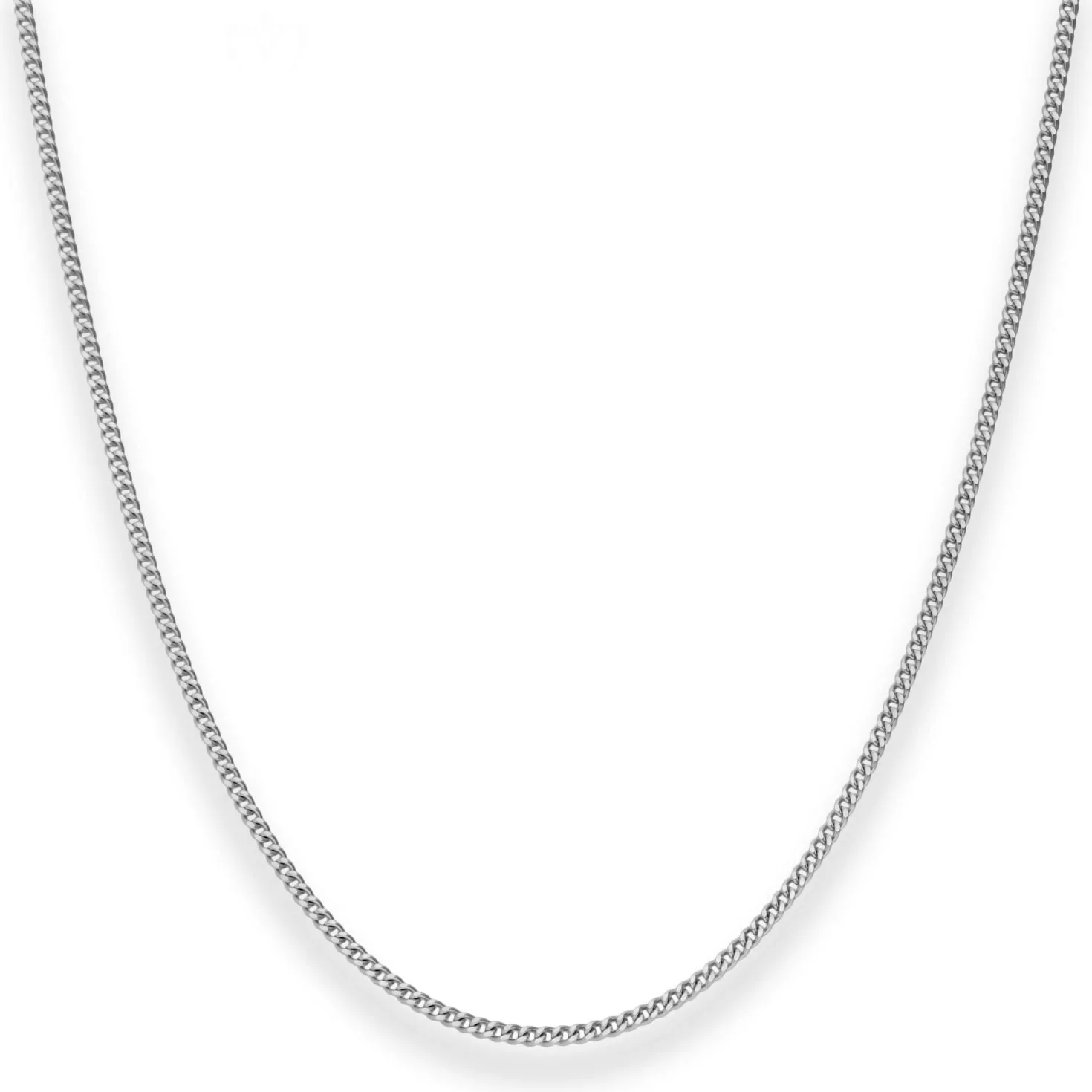 1,7mm Panzerkette Silberkette Collier Halskette aus 925 Silber rhodiniert 60cm