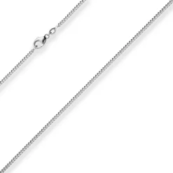 2,1mm Panzerkette Silberkette Collier Halskette aus 925 Silber rhodiniert 50cm