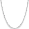 2,7mm Panzerkette Silberkette Collier Halskette aus 925 Silber rhodiniert 60cm