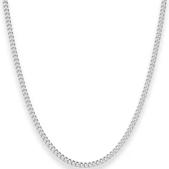 2,7mm Panzerkette Silberkette Collier Halskette aus 925 Silber rhodiniert 60cm