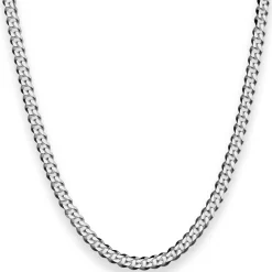 4,5mm Panzerkette Silberkette Collier Halskette aus 925 Silber rhodiniert 55cm