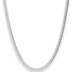 3,6mm Panzerkette Silberkette Collier Halskette aus 925 Silber rhodiniert 60cm