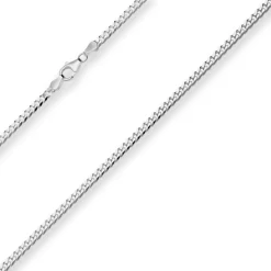 3,6mm Panzerkette Silberkette Collier Halskette aus 925 Silber rhodiniert 60cm