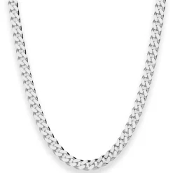 6mm Panzerkette Silberkette Collier Halskette aus 925 Silber rhodiniert 55cm