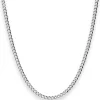 3mm Panzerkette Silberkette Collier Halskette aus 925 Silber rhodiniert 60cm