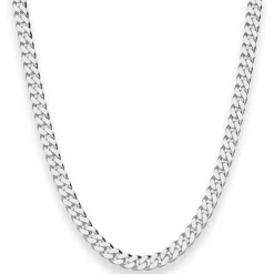 5,4mm Panzerkette Silberkette Collier Halskette aus 925 Silber rhodiniert 55cm