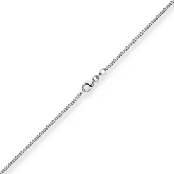 1,7mm Panzerkette Silberkette Collier Halskette aus 925 Silber rhodiniert 55cm