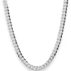 6mm Panzerkette Silberkette Collier Halskette aus 925 Silber rhodiniert 50cm